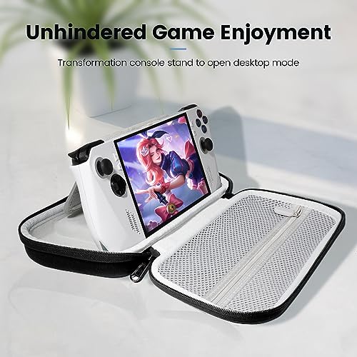 Image of OPTOSLON ROG Ally Carrying Case Compitable with ASUS ROG Ally Gaming Handheld and accessories, Hard Case for Travel and Storage[Black]
