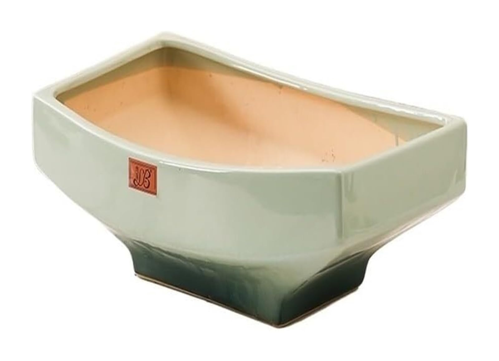 Pots de fleurs amusants en céramique verte de grand diamètre pour déco