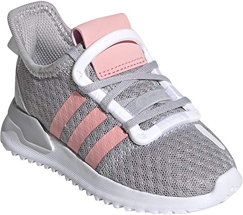 adidas Originals Unisex U_Path Run El I Crib Shoe, Grey/Glory Pink/White, 5K M US Little Kid