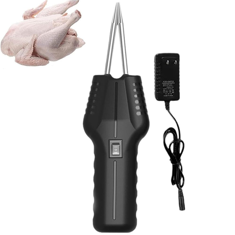 MRKU Electric Feather Plucker,Handheld Chicken Plucking Machine,Rechargeable Poultry