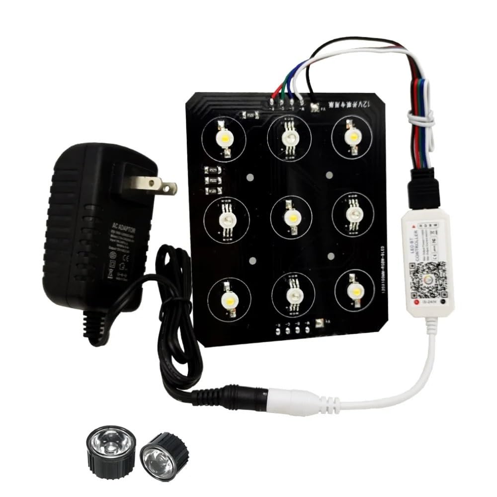światło roślinne, Oświetlenie LED do akwarium PCB wymień wszystkie zestawy, RGB + pełne 20-100W intelintna aplikacja lampa uprawy roślin wodnych DIY(100W 5 PCB Full Sets)