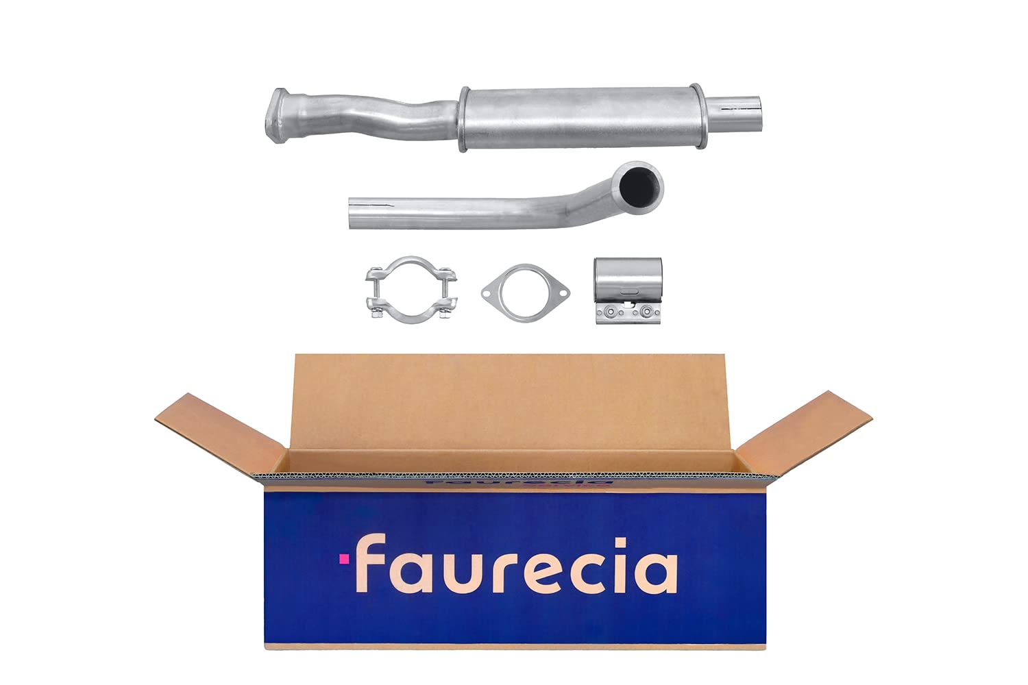 HELLA 8LC 366 025-621 Tłumik środkowy - Easy2Fit® Kit - w środku - dwuczęściowy - Komplet z elementami do montażu
