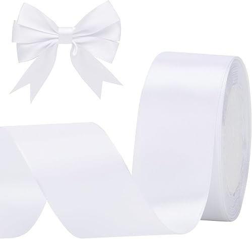 joycraft Cinta de satén de color sólido, cinta de tela de 1-12 pulgadas x 25 yardas, rollo de cintas de tela fina, cintas de tela de satén para