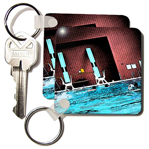 Piscine en cèdre City Utah porte-clés lot de 2 accessoires 5,7 cm KC 50523 1