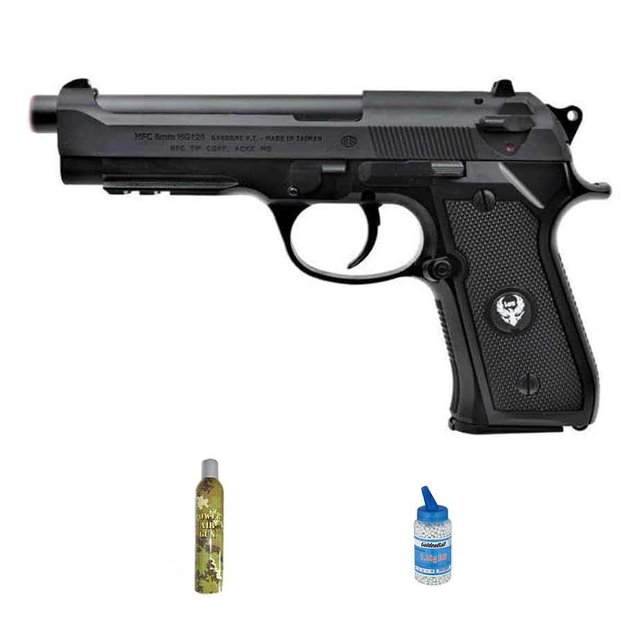 AWCustom VX7 Mod 2 Negra Blowback Gas (6mm) | Rifle De Airsoft (Bolas De PVC) Calibre 6 Mm + Biberón 1000 Bolas 0,20g + Green Gas