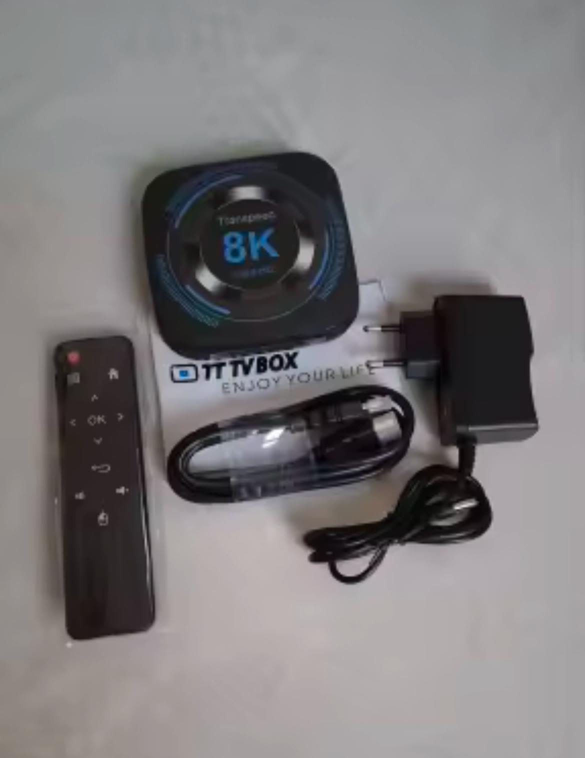 Hustlashop Android 12 TV Box, 4 Go/128 Go, lecteur multimédia Ultra HD 8K, Quad Cortex A53