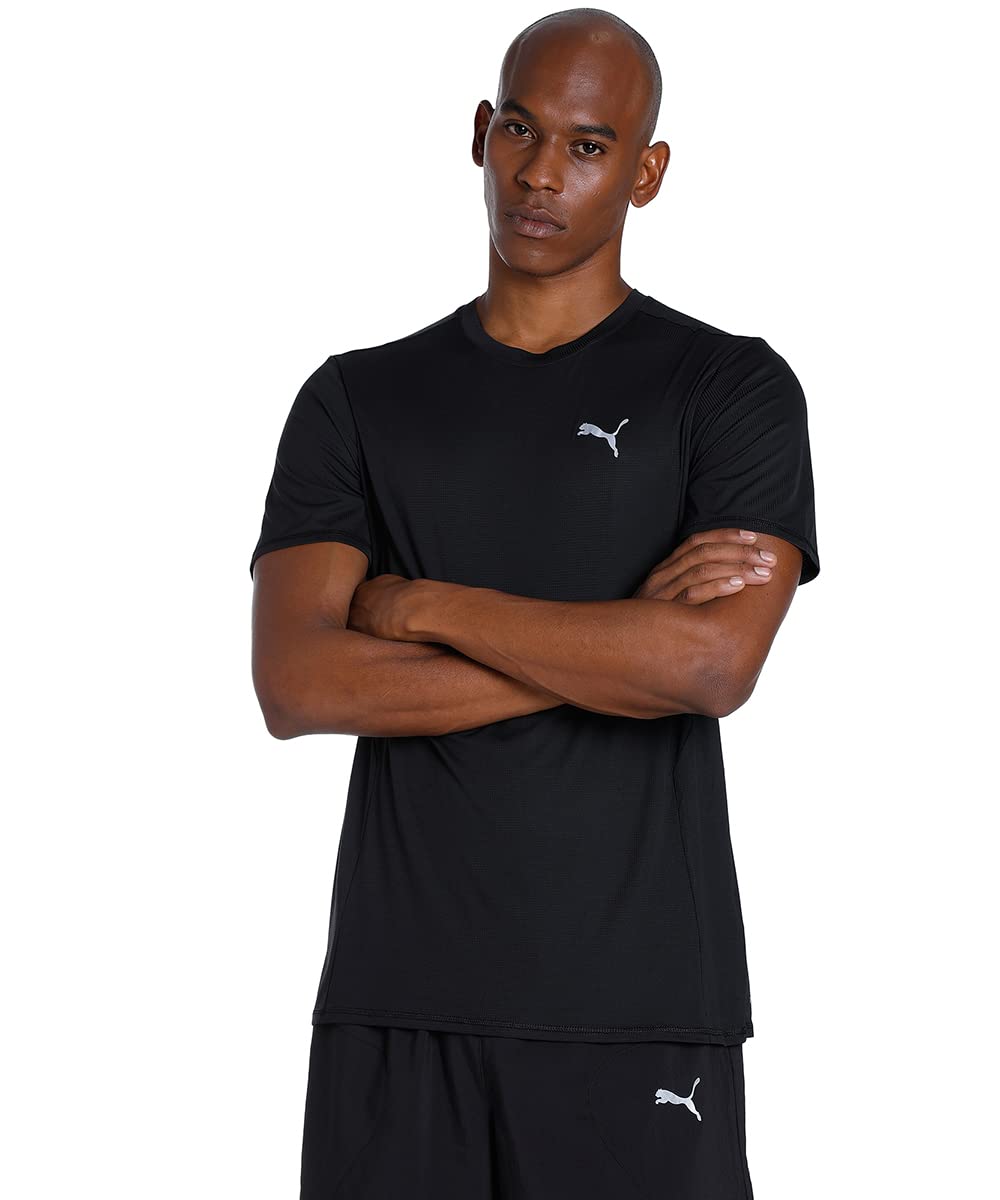 PUMA Mens Run Favourite Short Sleeve Running T-Shirt PUMA Black XXL