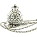 Youyoupifa Fashion Silver Flower Pattern Pattern Design Small Pocket Watch