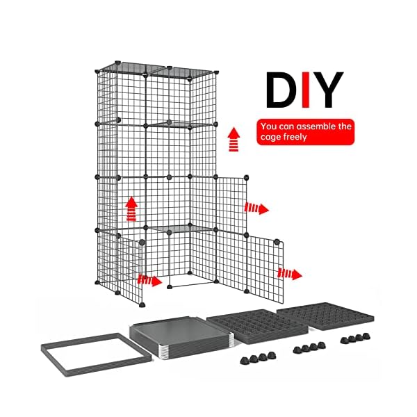 Eiiel-Large-Cat-Cage-Enclosure-Indoor-DIY-Cat-Playpen-Detachable-Metal-Wire-Kennels-Crate-2x3x4-Large-Exercise-Place-Ideal-for-1-3-Cat Eiiel-Large-Cat-Cage-Enclosure-Indoor-DIY-Cat-Playpen-Detachable-Metal-Wire-Kennels-Crate-2x3x4-Large-Exercise-Place-Ideal-for-1-3-Cat