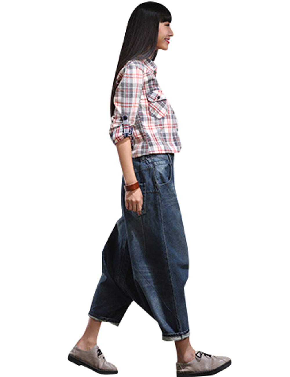 Youlee Femmes Big Crotch Sarouel Pantalon