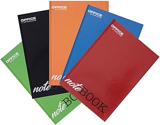 OFFICE PRODUCTS Notizbuch A4 kariert Hardcover 1 Stück/ 96 Blatt/Notizblöcke Notebook Journal Tagebuch Schreibblock Schulheft/Einband Mischung aus Farben - farbig sortiert, keine Farbauswahl