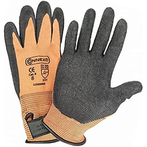 Connex COX938608 Handschuhe mit Klettverschluss, Gr. 8, Orange/Grau Cover