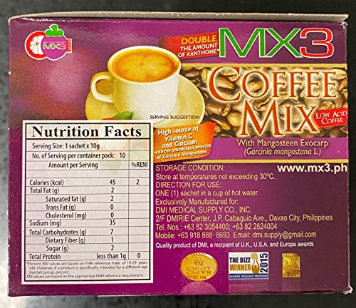 MX3 Mangosteen Coffee Mix (10 Sachets) Sugar Free - Thumbnail 2