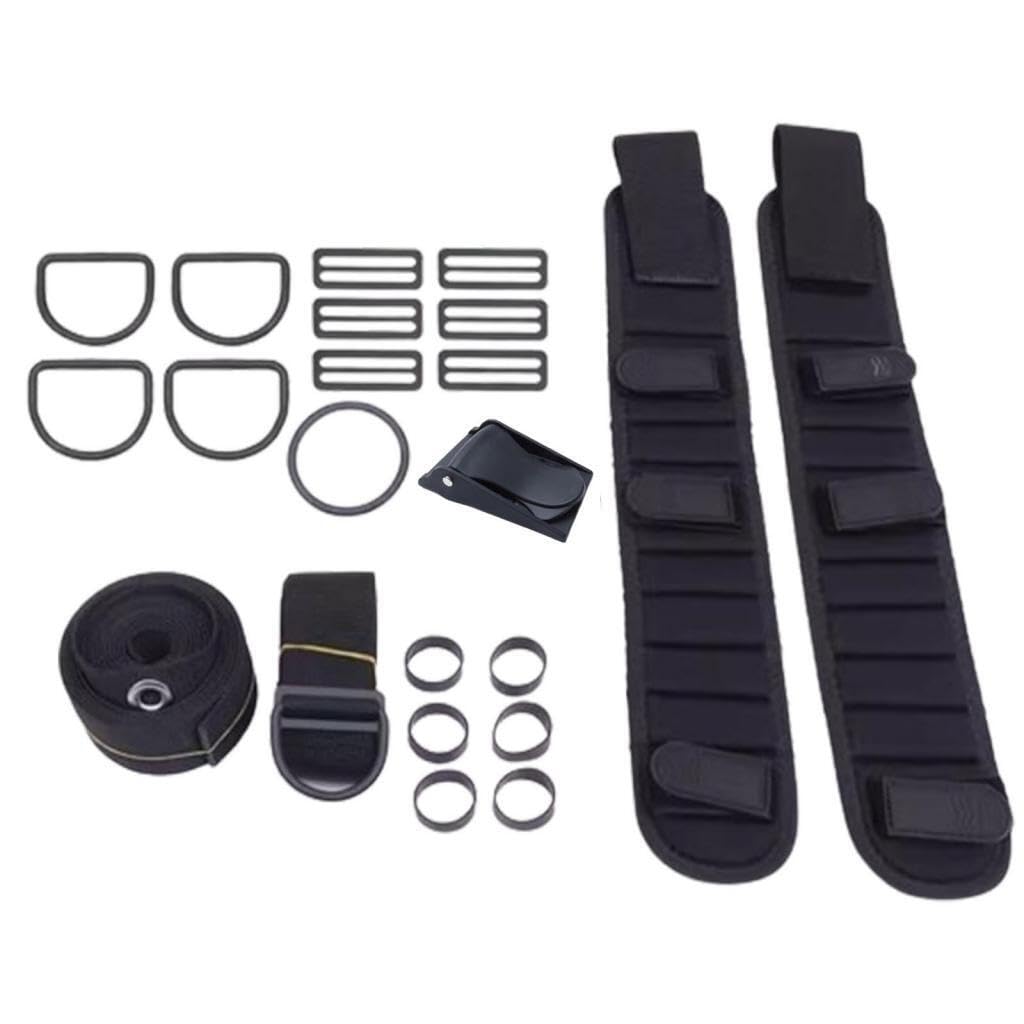 Anelli in Gomma Leggeri, Ampi Tri Glides, Pratico Set di | immersioni subacquee, comodo cinturino imbottito inguinale, kit di sostituzione per piastra posteriore per immersioni