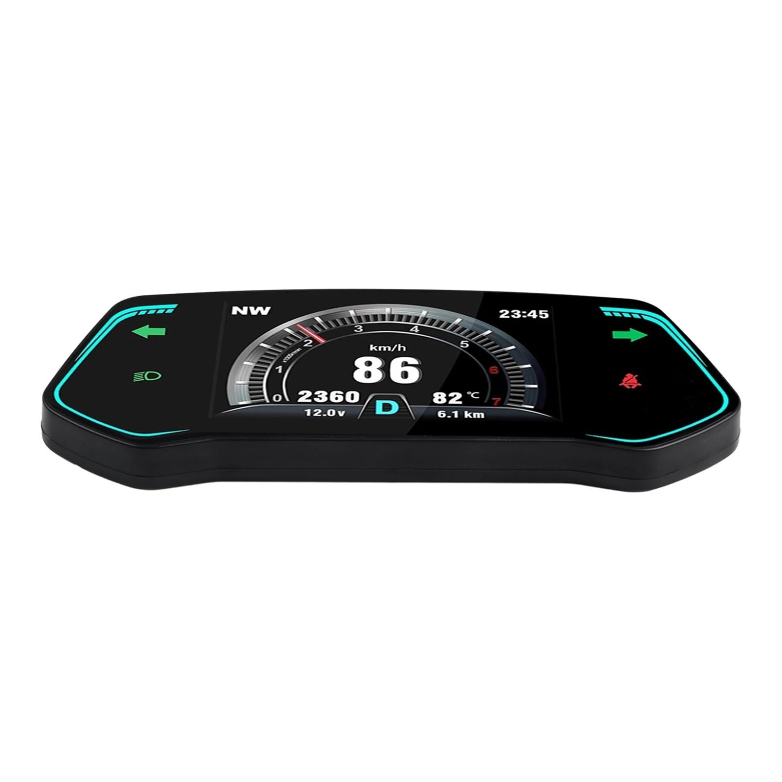 Universal Car HUD Uniwersalny Alarm Samochodowy Temp Samochodowy Cyfrowy Wyświetlacz Head Up Wskaźnik RPM Prędkościomierz Przyrząd Wielofunkcyjny
