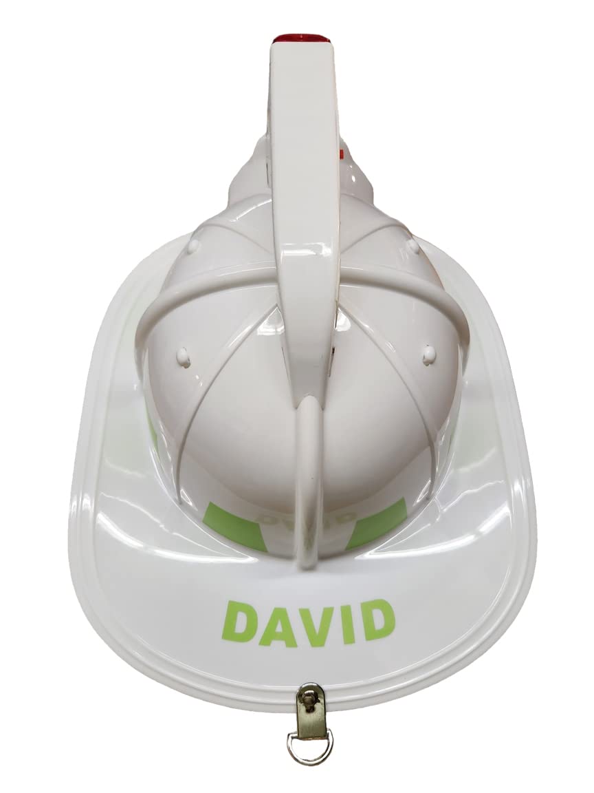 Personalized Light up Firefighter Helmet with Sound White