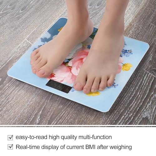 Balanza digital estética Floral para baño 400 lb miniatura 5