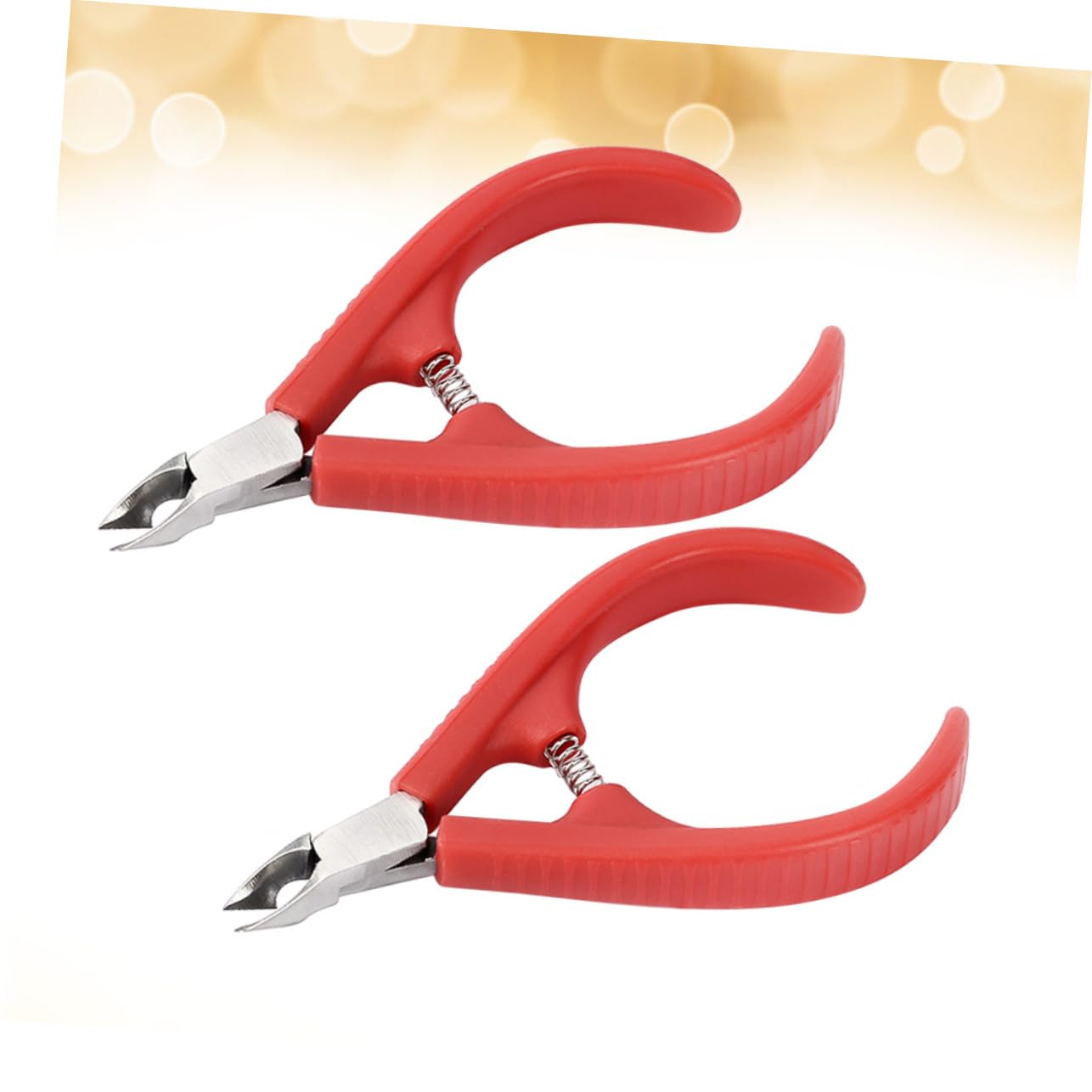 FOYTOKI 2pcs Nail Cuticle Nipper Plastic Handle Nail Art Tool Cuticle Trimmer Professional Remover for Home