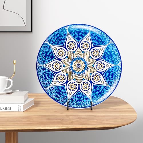 Image of 3 Pack 10 Inch Plate Stands for Display Metal Picture Stand Plate Holder