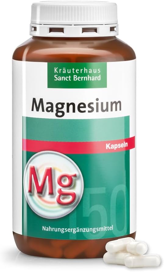 Magnesium Capsules, veganistisch, met puur magnesium, 300 capsules