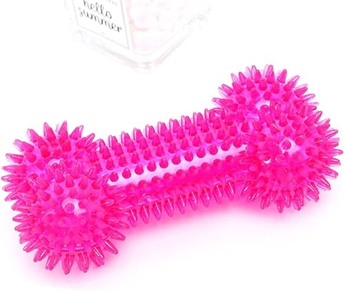 Miniatura 10 de JQCUJQA Juguete masticable de hueso chirriante para masticadores agresivos, juguete de hueso de goma duradero para perros, limpieza de dientes y