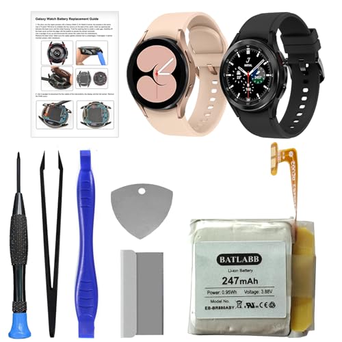 New EB-BR880ABY Replacement Battery for Galaxy Watch 4 (40mm) and Galaxy Watch 4 Classic (42mm), Includes DIY Tools & Instruction