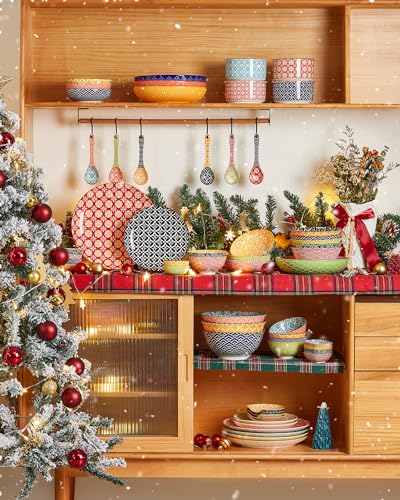 Metahom Ceramic Cereal Bowls, 23 Oz Colorful Soup Bowls, Deep Porcelain Bowl Set For Salad thumb #7