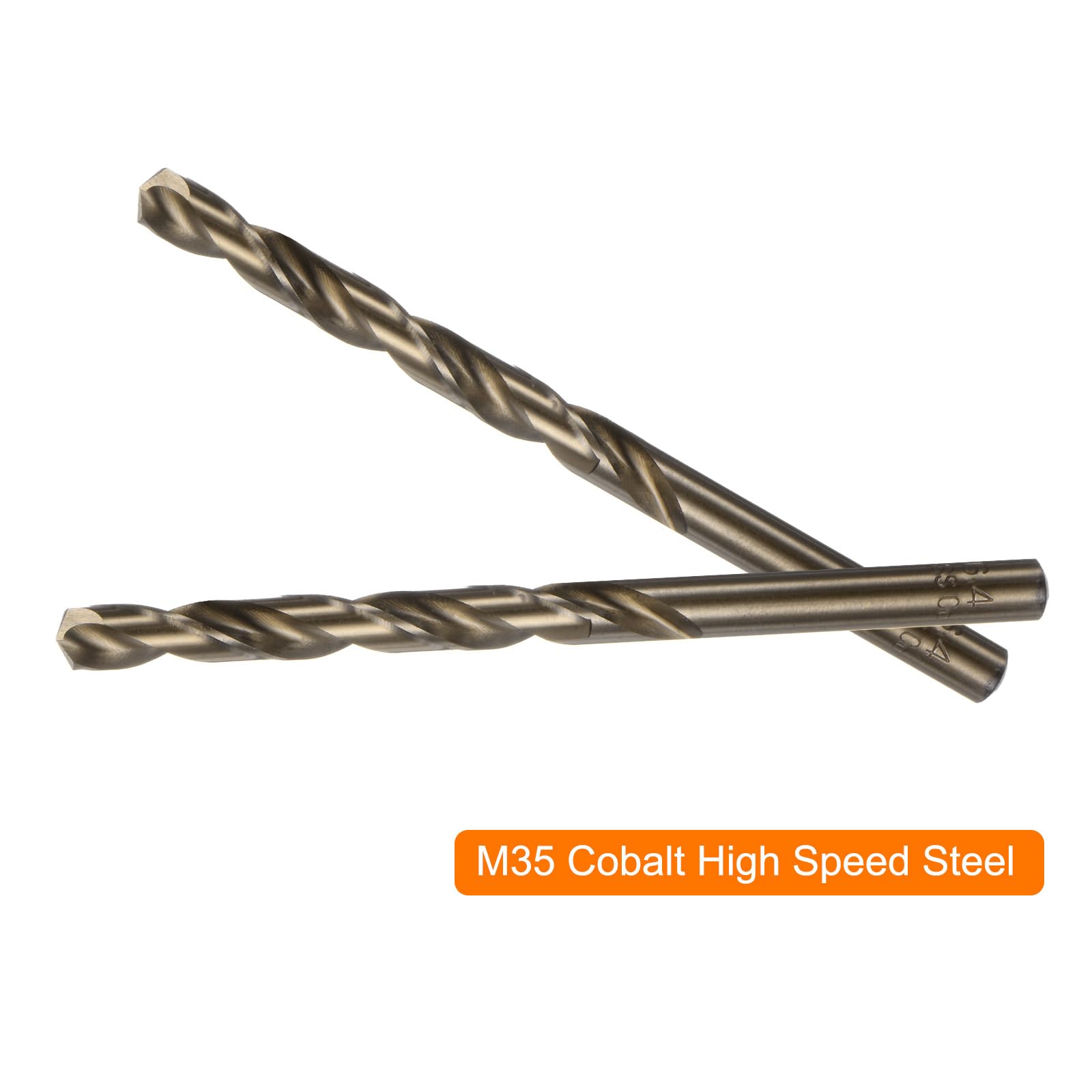 HARFINGTON 10 brocas Jobber de cobalto de 6,4 mm M35 de acero de alta velocidad HSS para acero inoxidable, cobre, madera, plástico y otros materiales duros