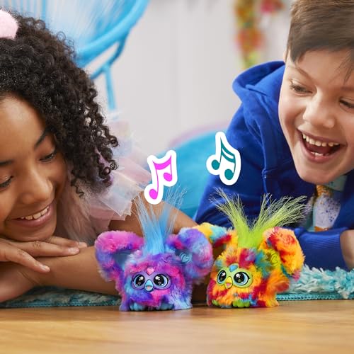 Furby Furblets Luv-Lee Mini, K-POP Musik & Sätze in Furbisch (über 45 Geräusche), Kuscheltier in Pink-Lila-Blau, für Kinder ab 6 Jahren