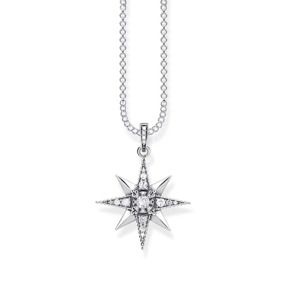 Thomas Sabo Women Necklace Royalty Star 925 Sterling Silver KE1825-643-14-L45v