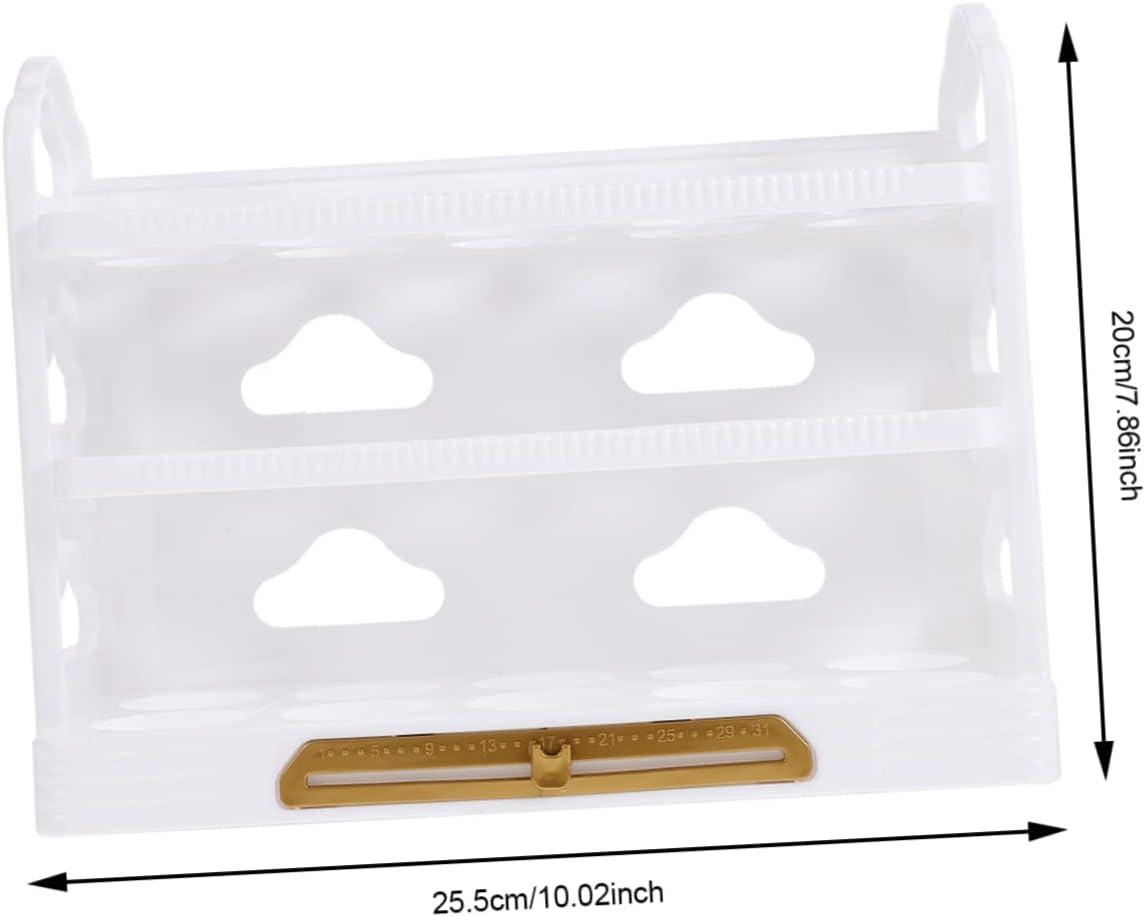 Angoily 2pcs Egg Storage Box Fridge Egg Holder Desktop Egg Holder Egg Container Household Egg Holder Egg Organizer Egg Holder for Kitchen Egg Preservation Rack Household Egg Rack Egg (Whitex2pc