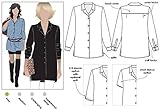 Style Arc Sewing Pattern - Jane Over Shirt (Sizes 18-30) - Click for Other Sizes Available