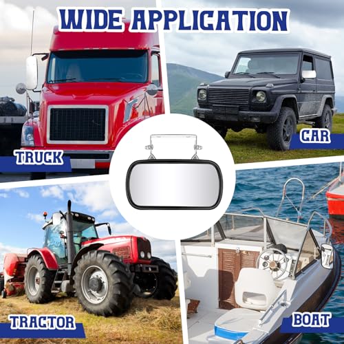 2 Pcs 8 X 4 Stainless Steel Rectangular Convex Mirror U