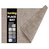 homing Faux Leather Heat Resistant Placemats Set of 6 – Waterproof Wipeable Dining Table Mats for Indoor & Outdoor, Easy to Clean -Camel Place Mats