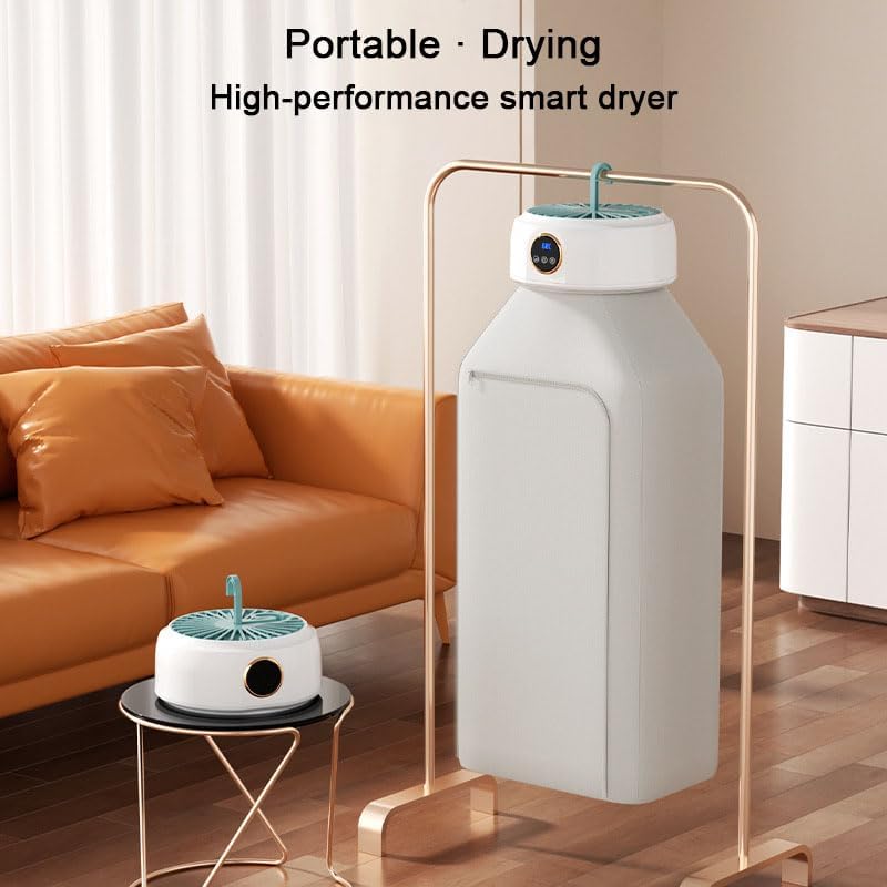 携帯用衣類乾燥機、小型コンパクト折りたたみ式電気乾燥機（旅行・RV・自宅・アパート用）乾燥バッグ付き