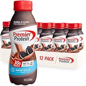 Premier Protein Shake, Cookies & Cream, 30g Protein, 1g Sugar, 24 Nutritional vitamins & Minerals, Vitamins to Assist Immune Well being 11.5 fl oz (12 Pack)