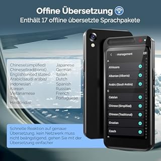Traduttore Vocale Dispositivo,Traduttore Vocale intelligente Bidirezionale foto Traduttore Tascabile in Tempo Reale,150 lingue Supportate,Traduttore Vocale online/offline per Aziende, Apprendimento