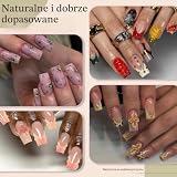 Venares 120 sztuk Full Cover tipsy do paznokci krótkie, kwadratowe, żelowe, 12 rozmiarów, Soft Gel Press on
