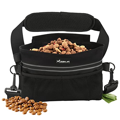 Leckerlibeutel Hund - 12x11cm Mit Karabiner - Magnetverschluss & Kotbeutel-Clip