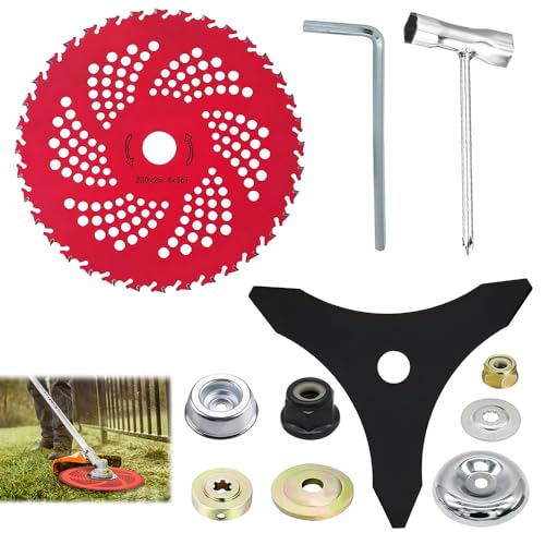 Lame de débroussailleuse 25.4 cm carbure de tungstène pour coupe-bordures et désherbeur