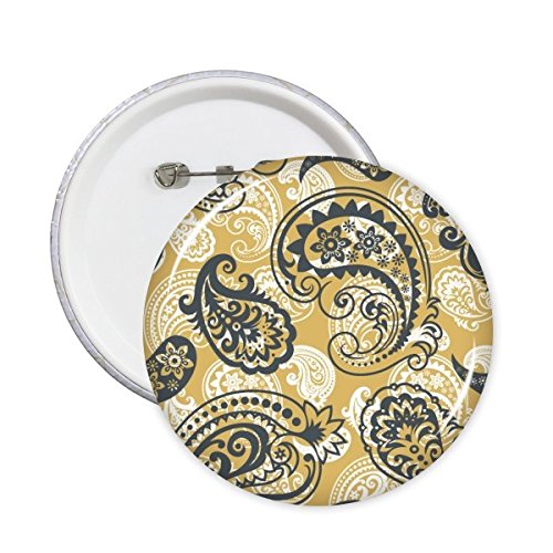 Badge bouton tissu kaki motif grain rond coloré broche décoration vêtement
