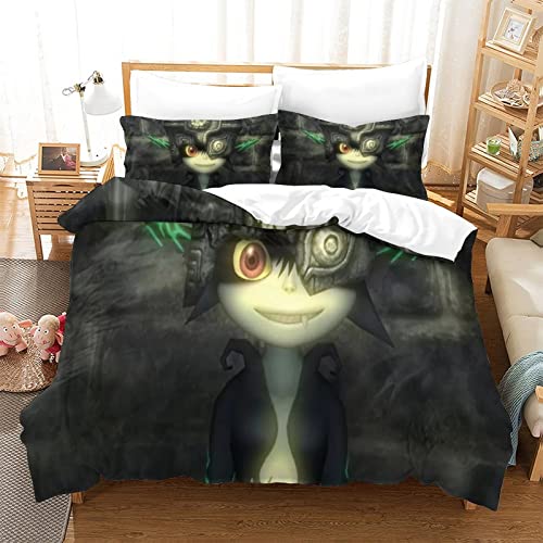 Juego De Funda De Edredón Zelda Efecto De Estampado 3D Juego De Cama 3 Piezas Suave Y De Fácil...