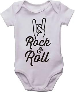 Body infantil rock n roll roupinha de bebê rockeiro bori Cor:Branco;Tamanho:M