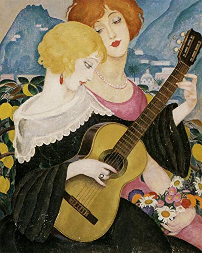 Peinture à l'huile Air de Capri Gerda Wegener pour sublimer un mur vide