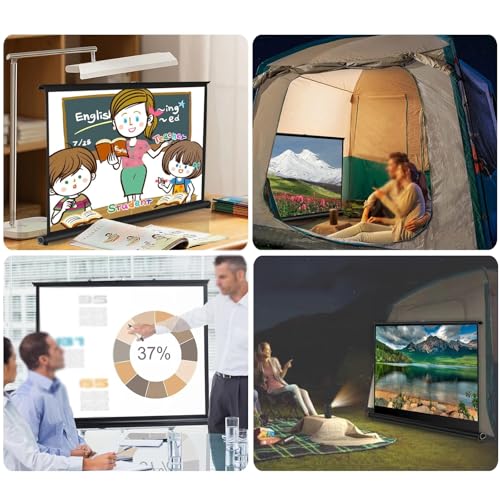 Pantalla retráctil portátil 40in 16:9 para proyector miniatura 6