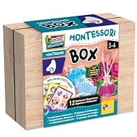 Lisciani Cube D'Activités Sensoriel Montessori Bois – 6 Jeux Thème Océan – Motricité Fine Et Logique – Dès 3 Ans – Avec Rangement Intégré