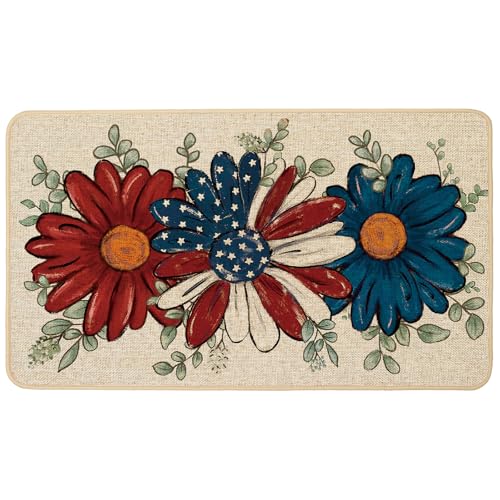 Baccessor Patriotic Daisy ���[�J���h�A�}�b�g 17x29�C���`�A�������A���f�[ 7��4�� �Ɨ��L�O�� God Bless America �h�A�}�b�g ����~�� ����\ ���[�v���t�@�C�� �� ���� �t�����g �z���f�[ �z�[���f�R��