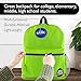 BAZIC Products 1034 Basic Backpack, Lime Green, 16