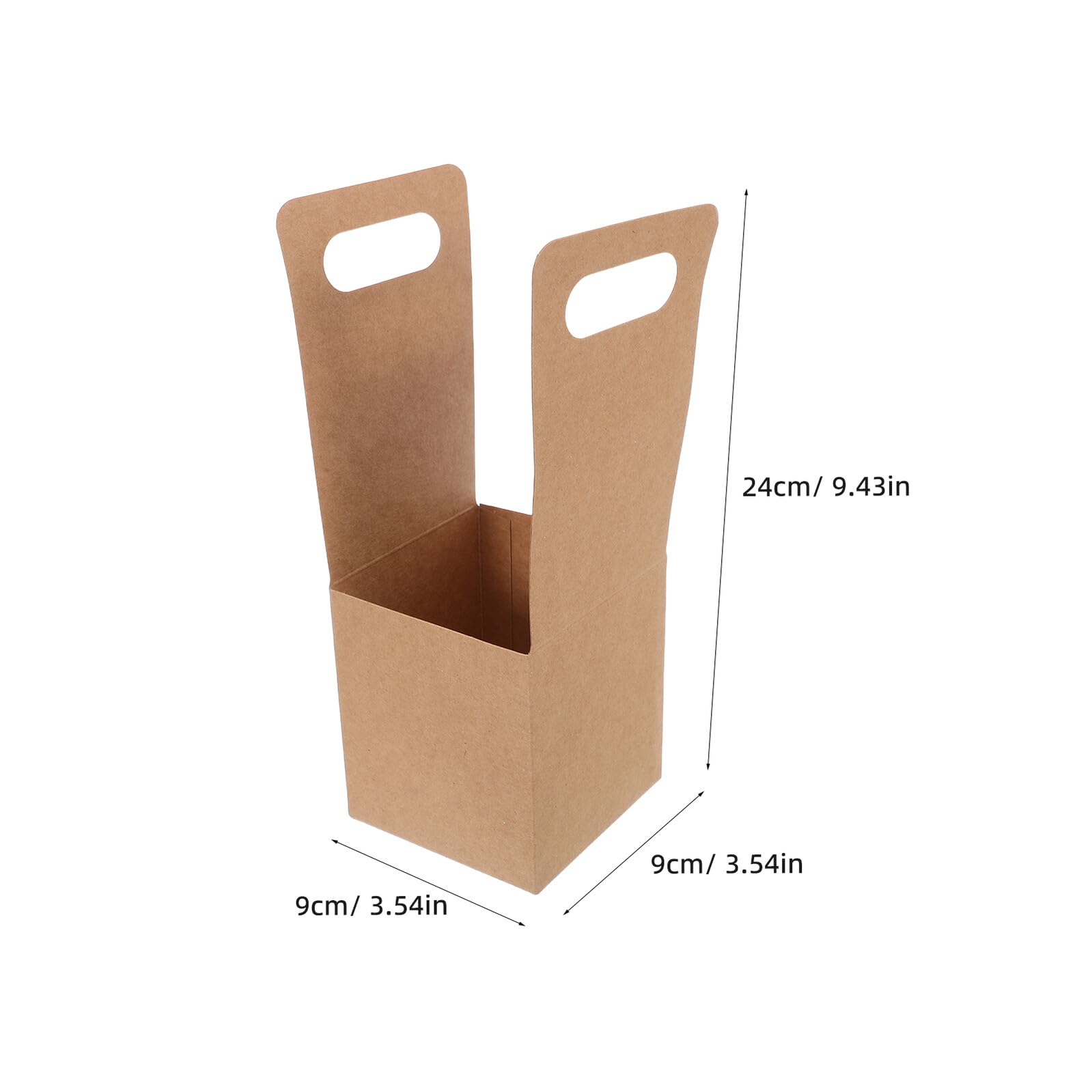 Ciieeo 30pièces Porte-gobelets Portables Carton Ondulé Avec Poignée Pour Boissons à Emporter Comme Café Ou Thé Lait
