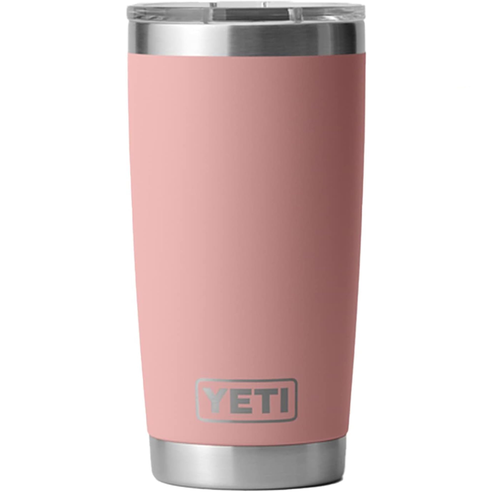 Rambler 20 oz Tumbler, Stainless Steel, Vacuum Insulated with MagSlider Lid, Sandstone Pink